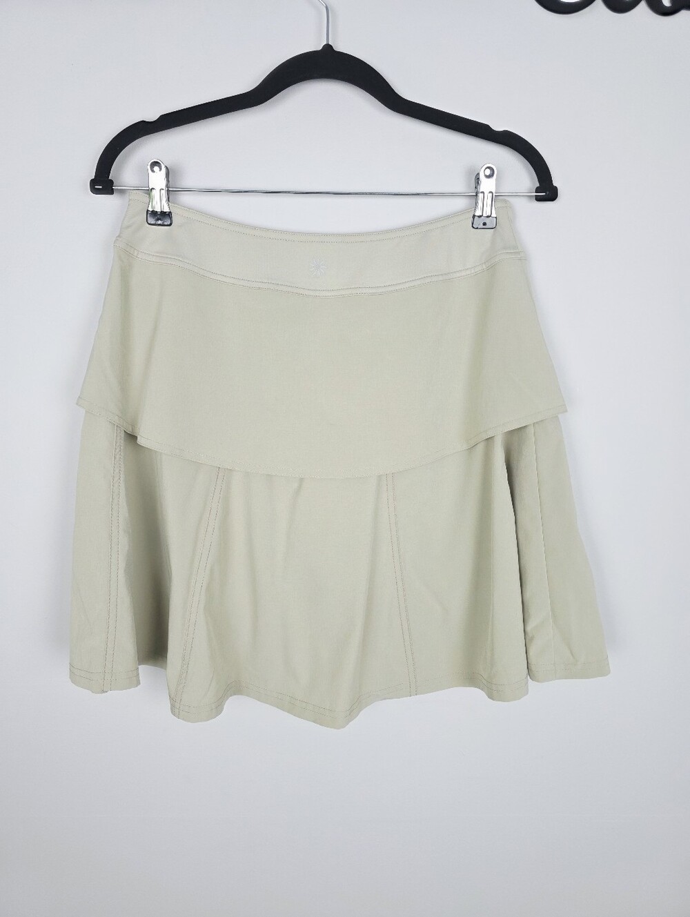 Athleta Wherever Skort Mini Skirt‎ Beige Athletic Running Gym Golf Size 4 - Picture 6 of 11